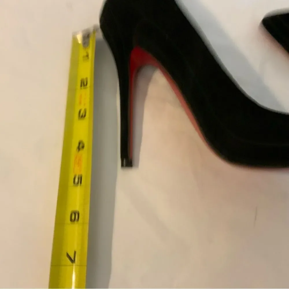 CHRISTIAN LOUBOUTIN HEELS SUEDE BLACK size 36